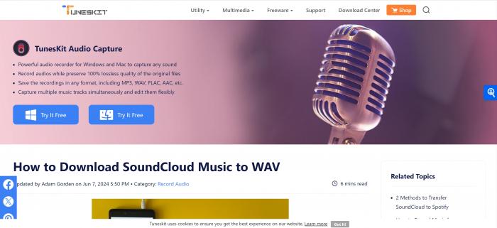 Tuneskit soundcloud στο wav downloader